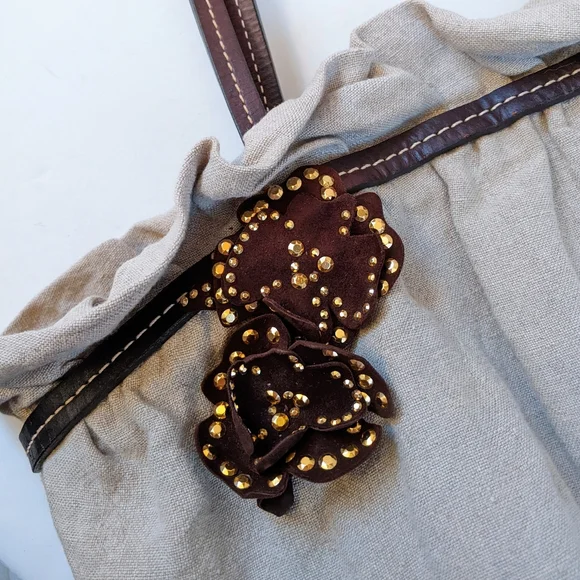 Vintage Moschino Structured Canvas and Leather Tote Bag - Picture 11 of 15